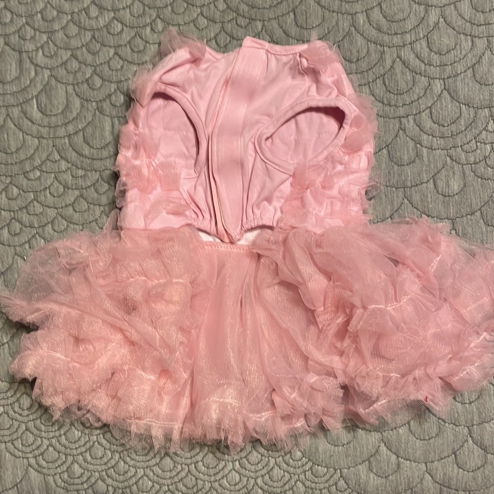 Pink Ruffle Party Small Dog Dress - Picture 2 of 3